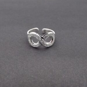 ANELLO alluminio martellato effetto DIAMANTATO regolabile I B I Z A J O Y A